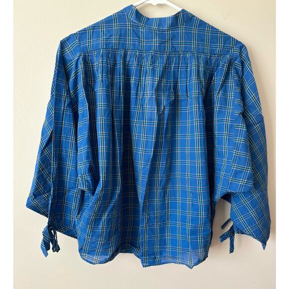 NWT DOEN O'Keeffe Top in Park Lane Plaid XS - Picture 7 of 13